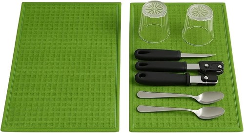 Microfiber dish drying - dish, mat